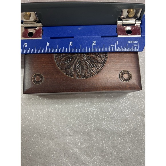 VTG BEAUTIFUL Handcrafted Rosewood Jewelry chest 5 x 3.5 x 1.5 (1506) - Picture 3 of 10